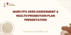 NURS FPX 4060 Assessment 4 Health Promotion Plan Presentation