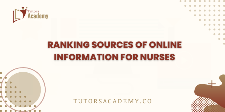 Ranking Sources of Online Information for Nurses
