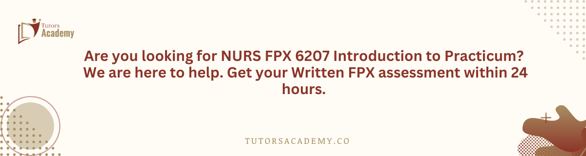 NURS FPX 6207 Introduction to Practicum