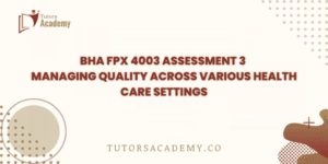 BHA FPX 4003 Assessment 3