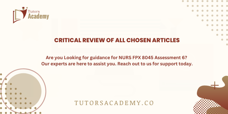 NURS FPX 8045 Assessment 6