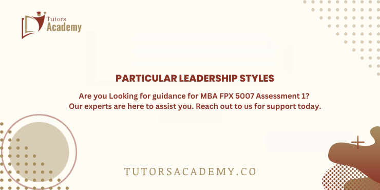 MBA FPX 5007 Assessment 1