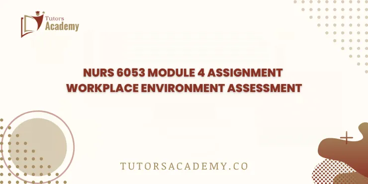 NURS 6053 Module 4 Assignment Workplace Environment Assessment