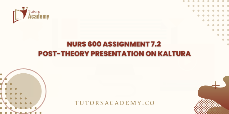 NURS 600 Assignment 7.2 Post-Theory Presentation on Kaltura