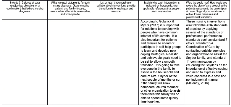 NURS FPX 6610 Assessment 2 Patient Care Plan