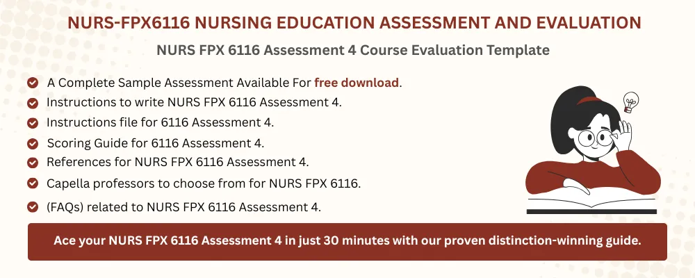 NURS FPX 6116 Assessment 4 Course Evaluation Template