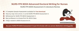NURS FPX 8004 Assessment 4 Literature Review