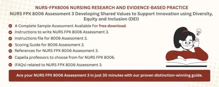 NURS FPX 8006 Assessment 3 Developing Shared Values to Support Innovation using Diversity, Equity and Inclusion (DEI)