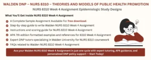 NURS 8310 Week 4 Assignment Epidemiologic Study Designs