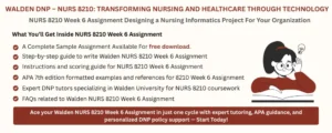 NURS 8210 Week 6 Assignment Designing a Nursing Informatics Project For Your Organization