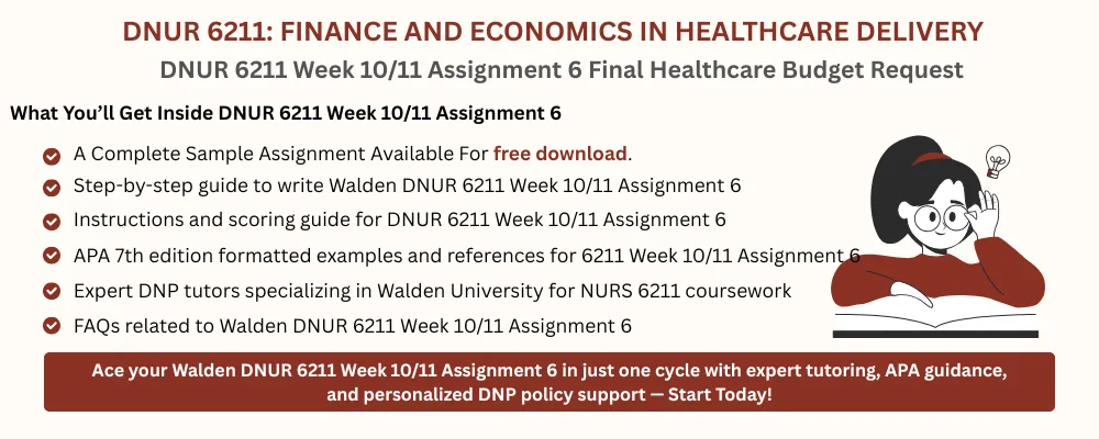 DNUR 6211 Week 10/11 Assignment 6 Final Healthcare Budget Request