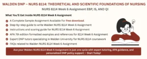 NURS 8114 Week 6 Assignment EBP, IS, AND QI