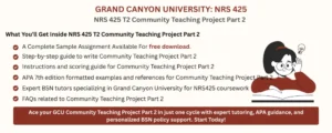 NRS 425 T2 Community Teaching Project Part 2