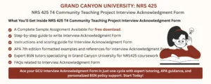 NRS 425 T4 Community Teaching Project Interview Acknowledgment Form