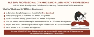HLT 307 Week 4 Assignment Collaborative Learning Community (CLC) Presentation
