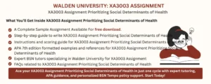 XA3003 Assignment Prioritizing Social Determinants of Health