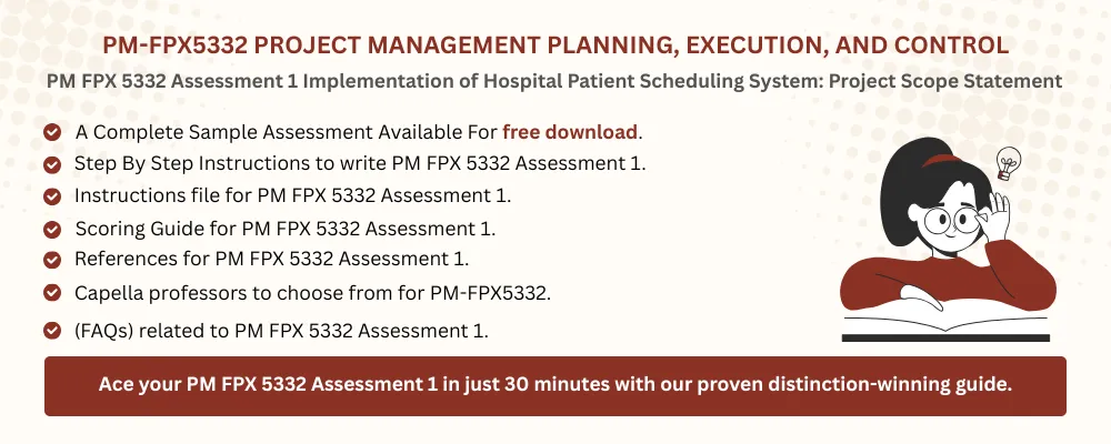 PM FPX 5332 Assessment 1 Implementation of Hospital Patient Scheduling System: Project Scope Statement