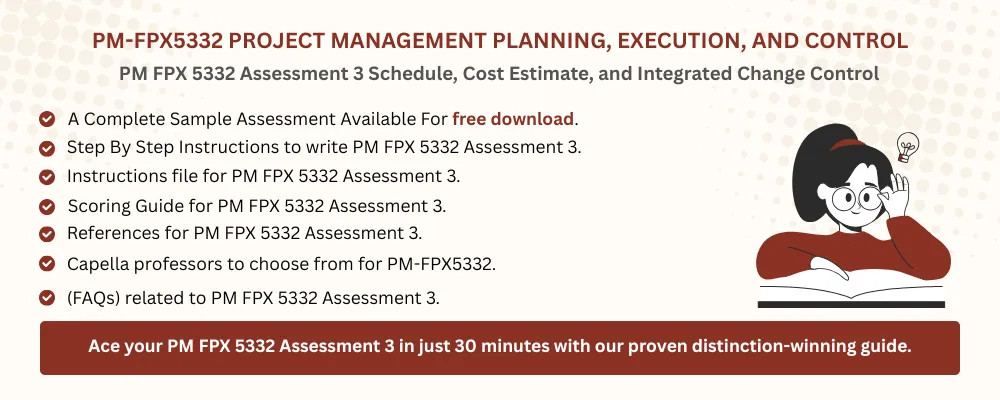 PM FPX 5332 Assessment 3 Schedule, Cost Estimate, and Integrated Change Control