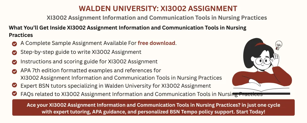 XI3002 Assignment Information and Communication Tools in Nursing Practices