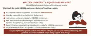 XQ4002 Assignment Culture of Healthcare safety