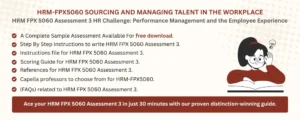 HRM FPX 5060 Assessment 3 HR Challenge: Performance Management and the Employee Experience